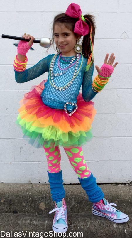 80's Valley Girl Cindy Lauper Child Tween Costume 