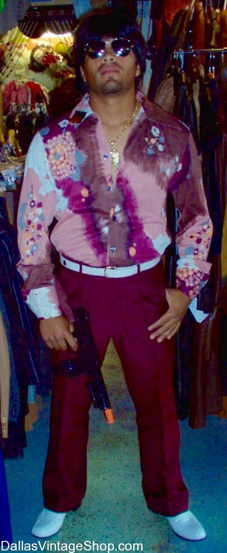 Scarface Tony Montana Hawaiian Adult Costume Button Up Shirt