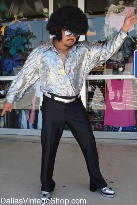 Mens 70's Shag Wig & GLASSES Set Fancy Dress Elvis Music Stag Disco Dance King 