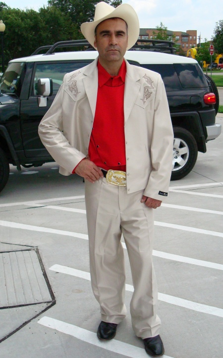 Ivory Polyester Western Suit