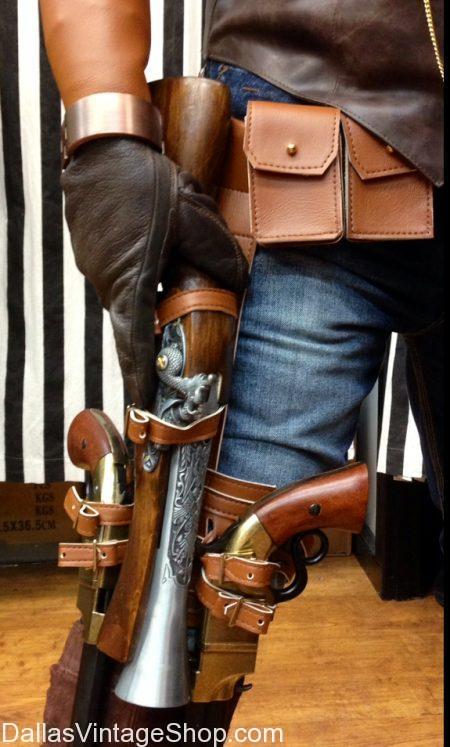 Build Your Own Steampunk Leg Holster, Build Your Own Leg Holster for Steampunk Shotguns, Steampunk Blunderbuss Leg Holster, Steampunk Weapons Leg Holsters