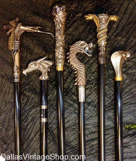 Knights of the Crusades Celtic Gothic Dragon Gentleman Walking Stick Cane 