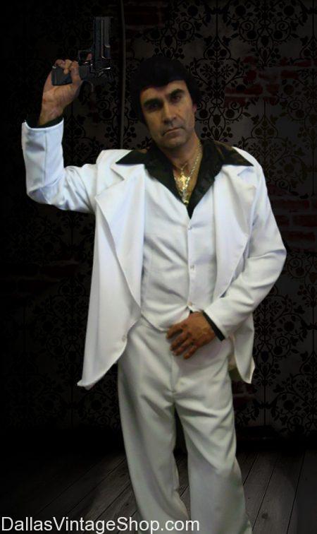 Scarface' Tony Montana Costume, 1983 Movie 'Scarface' Costume, Scarface Takes Place in the 80s but Tony Montana is the King of 70s Polyester! - Dallas Vintage Clothing & Costume Shop