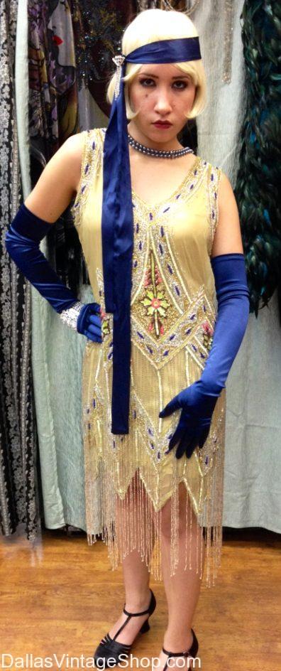 Look at these Roaring 20's Beaded Gowns, Supreme Quality 1920's Gowns, Great Gatsby Party Gowns, 1920's Art Deco Evening Attire, 1920's Show Stopper Flapper Gowns in stock now. 