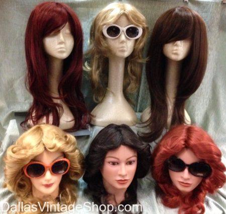 W295 60S 70S Disco Diva Costume Flick Farrah Fawcett Charlies Angels Womens Wig