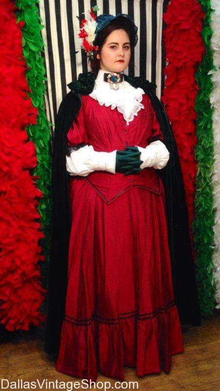 Dickens on the Strand Ladies Attire, Dickens Era Dresses, Dickens Festival Costumes from Dallas Vintage Shop are in stock.
