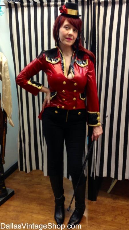 Ringmaster Magician Mistress Circus Lion Tamer Showgirl Fancy Dress Costume 