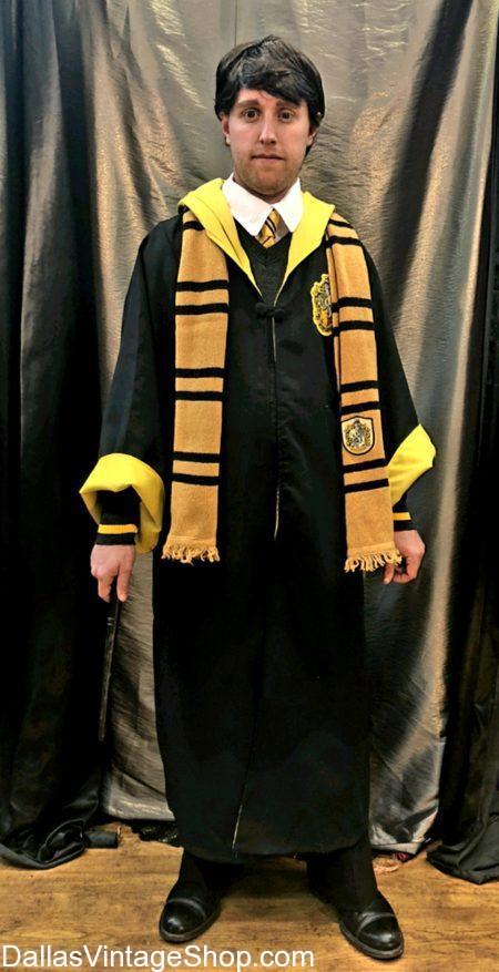 We have these amazing Hogwarts House Costumes & Accessories shown here in stock. We also have all ot the Hufflepuff House Outfits like this Cedric Diggory Costume. Get all of the HARRY POTTER Costumes, HOGWARTs HOUSE COSTUMES, Cedric Diggory Hufflepuff House Complete Outfit, Harry Potter Hoqwarts Sweaters & Robes, Harry Potter Movie Characters Attire, Hogwarts Houses Scarves & Beanies, Harry Potter Hogwarts House Wands, Hogwarts Ties & Bow Ties, Harry Potter House Accessories. Look at this Harry Potter Hogwarts Characters Costume and Harry Potter Excellent Quality Costumes or Accessorie available now.,