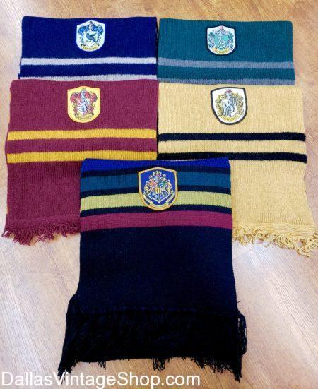 Harry Potter Gryffindor Scarf, Hufflepuff Scarf, Ravenclaw Scarf, and Slytherin Scarf house Official Harry Potter Scarves