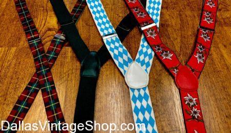 Dallas Vintage Shop has Oktoberfest Suspenders, Oktoberfest Costumes & Accessories.