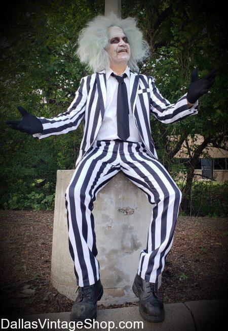 What are HALLOWEEN DFW LARGEST COSTUME SHOPS: Dallas Vintage Shop has this Beetlejuice Popular Costume and ten thousand more Halloween Costumes in Stock. We are HALLOWEEN DFW LARGEST COSTUME SHOPS, Huge Halloween Costume Shops, Halloween Costumes, Unique Halloween Costumes, Halloween Costume Makeup, Halloween Costume Wigs, Halloween Shops, Halloween Shops with Beetlejuice, Best Halloween Costume Shop DFW, Dallas Largest Halloween Costume Shop. Largest Selection Halloween Costume Shop, Halloween Costume Ideas.
