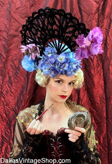 Get Iconic Hollywood Ladies Hats, Marlene Dietrich Costumes and Hats, Hollywood Movie Starlet Costumes & Hats, Golden Ace of Hollywood Hats and Mad Hatter's Tea Hats at Dallas Vintage Shop
