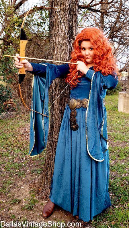 You can get Princess Child Costumes like this Excellent Princess Merida Girls Costume from Brave. 