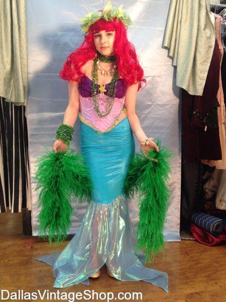 Hawaiian Luau Themes, Under the Sea Luau Costumes, Luau Mermaid Costume, Hawaiian Luau Costumes and Accessories are at Dallas Vintage Shop.
