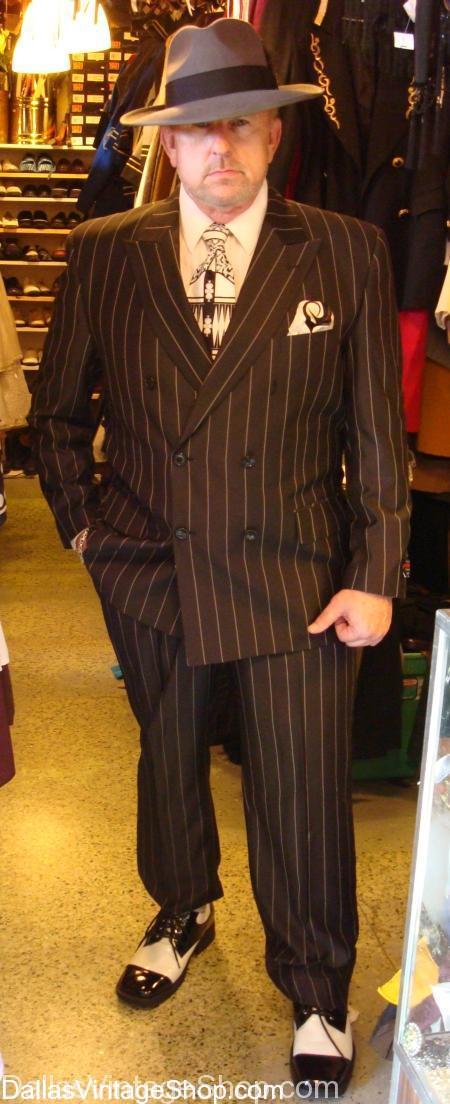 vintage pinstripe suit costume