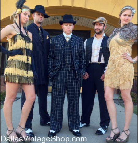 Groom Groomsmen Themed Wedding Attire 1920s Boardwalk Empire Wedding Theme Dallas Vintage Clothing Costume Shop