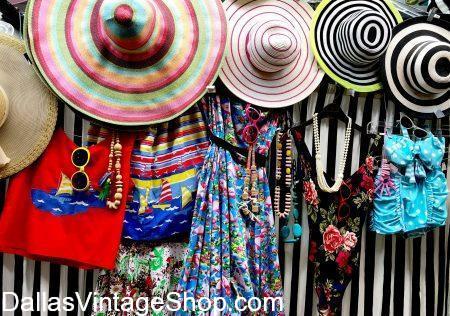 Fashionable Pool Party Hats, Sun Hats, Garden Party Hats, Large Brim Hats -  Dallas Vintage Clothing & Costume Shop