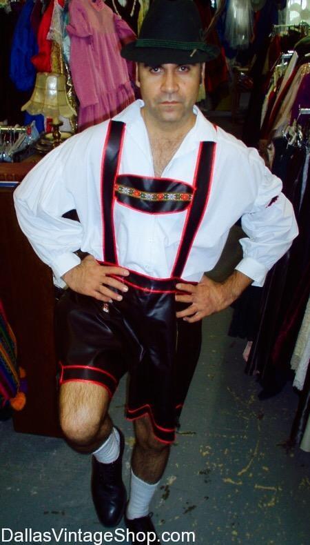 Oktoberfest Costumes: Men's Economy Lederhosen Costumes