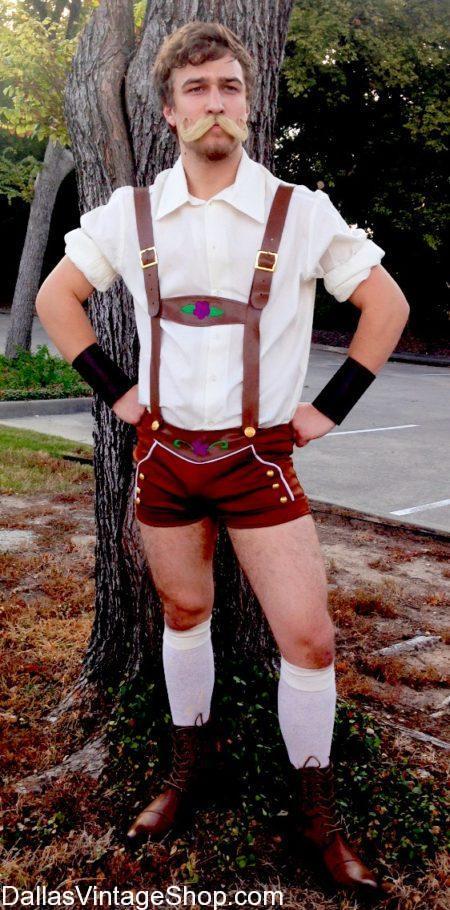 Oktoberfest Sexy Man Costumes German Bar Brawler Lederhosen Outfit