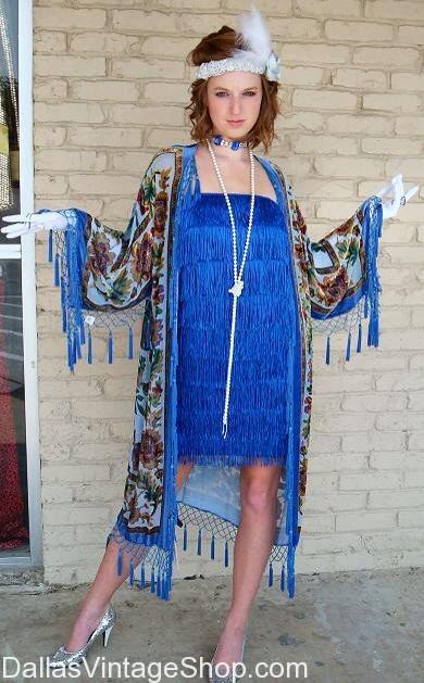 1920s Flapper Tasseled Beaded Kimono Jacket Dallas Vintage