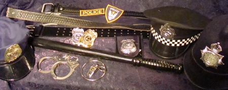 Cop Accessories, Cop Accessories Dallas, Cop Costume Accessories, Cop Costume Accessories Dallas, Police Officer Accessories, Police Officer Accessories Dallas, Police Officer Costume Accessories, Police Officer Costume Accessories Dallas, Cop Gear, Billy Club, Badges, Hats, English Coppers, Handcuffs, Whistle, Bobby Hats