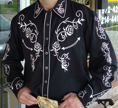 We have Fancy Cattle Baron's Ball Attire. Get this Fancy Embroidered Western Pearl Snap Shirt and Fancy Cattle Baron's Ball Attire, Cattle Baron's Ball Dress Code, Cattle Baron's Outfits for Men, 2018 Cattle Baron's Ball Attire, Cattle Baron's Ball What to Wear, Cattle Baron's Ball Western Fancy Shirts, Cattle Baron's Ball men's pictures, Men's Dress Code Cattle Baron's Ball info.