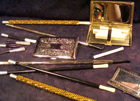 Flapper Accessories, Cigarette Holders, Cigarette Cases, etc.