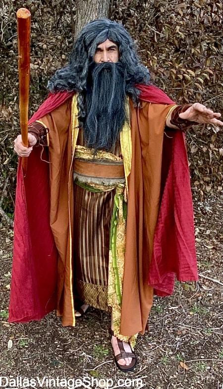 Moses Costume, Moses Biblical Character Costumes, Old Testament Prophet Costumes, Bible Character Wigs & Beard and Ancient Period Theatrical Costumes are at Dallas Vintage Shop.