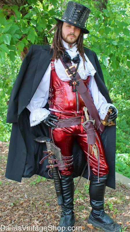 Great STEAMPUNK Costume Ideas, Abe Lincoln Vampire Hunter Movie Steampunk  Costume, Steampunk Mens Fashions, - Dallas Vintage Clothing & Costume Shop