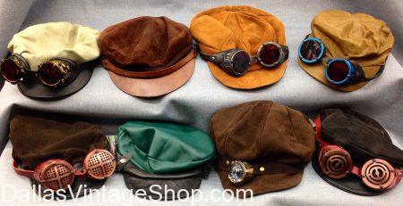 Leather Greek Fisherman Caps, Leather & Suede Steampunk Captain