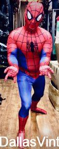 Costume Spider-Man, Superhero Spandex Spider-Man Morph Suit Costume, Spider-Man Spandex Jumpsuit Costume at Dallas Vintage Shop. We have many Marvel or DC Comic Characters for Cosplay, Fan Expo, FenCon or Theme Party Events.