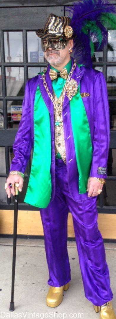 Mardi Gras Event Costume Ideas: Exceptional Mardi Gras Men's Costumes &  Accessories - Dallas Vintage Clothing & Costume Shop