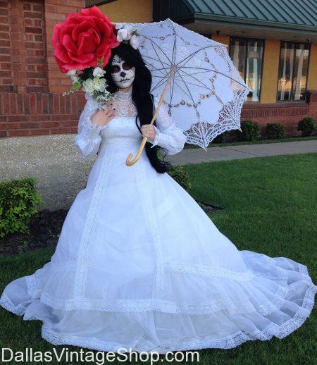 Day of the Dead Bride Costume Dallas, Dia de los Muertos Wedding Dresses