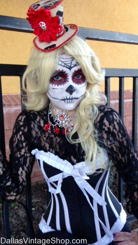 Dia de los Muertos Theatrical Makeup, La Calavera Catrina Makeup