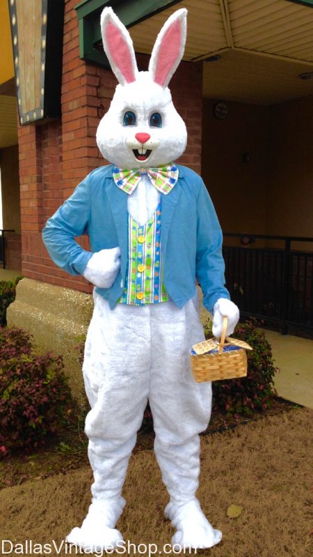 Cheerful Easter Bunny Mascot - Dallas Vintage Clothing & Costume Shop
