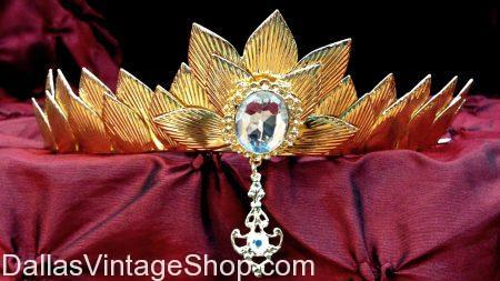 Unique Leaf-Pattern Gold Crown
