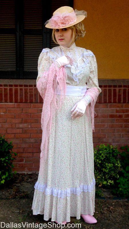 Pretty Pioneer & Prairie Ladies Costumes - Dallas Vintage Clothing ...
