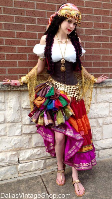 Elaborate Gypsy Costumes Dallas, Renaissance Gypsy Princess Costumes, Ladies Gypsy Costumes Dallas, Dfw Gypsy Attire, Gypsy Skirts & Dresses Dallas, 