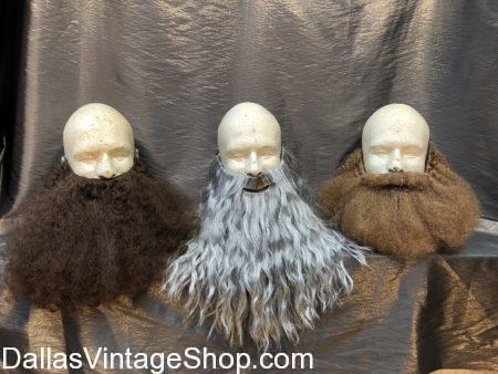 Long Beard, Wizard Beard, Grey Beard, Brown Beard, Fake Beard, Fake Facial Hair