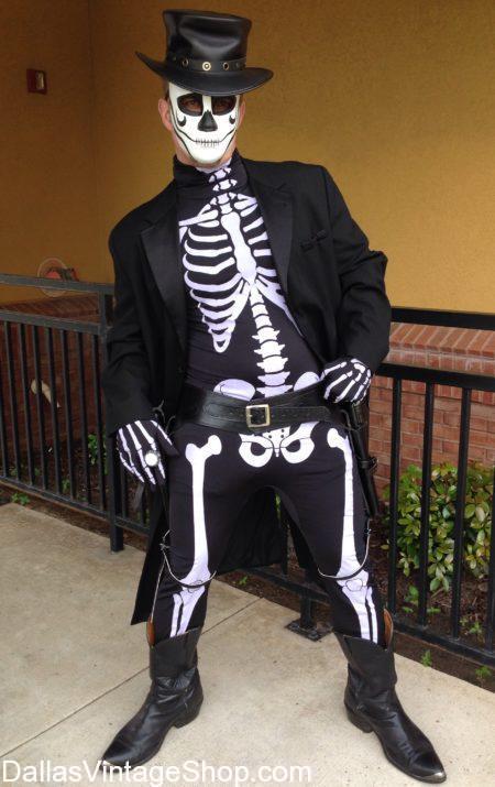 Dia de los Muertos Skeleton Suit Day of the Dead Gunslinger Costume