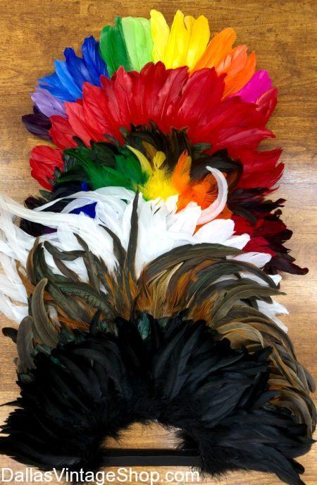 Bright, Colorful Feather Mohawks, Dragons halloween ball, Dragons halloween ball accessories, Dragons halloween ball feather headdress