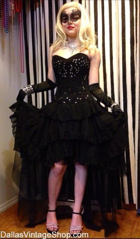 black dress for masquerade party