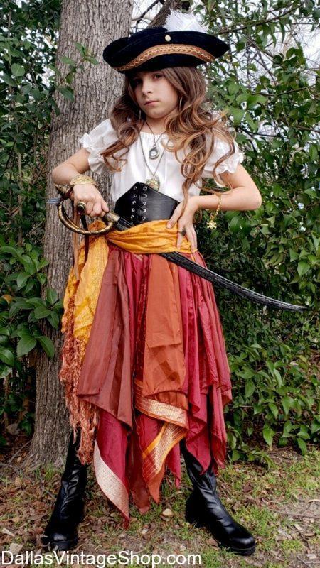 The DFW source for Kids Pirate Costumes, Girls Pirate Dresses, Kids Pirate Swords, Pirate Hats, Girls Pirate Skirts & Blouses, Pirate Jewelry for Children and Kids Pirate Makeup.