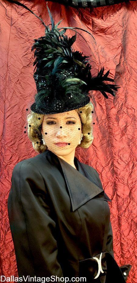 Now showing The Golden Age of Hollywood Hats for The Mad Hatter's Tea at the Dallas Aboretum. The Collection of Vintage Hollywood hat recreations include this Marlene Dietrich Inspired Hat, Hollywood Movie Star Iconic Hats, Classic Movie Star Ladies Hats and Gigantic Dallas Arboretum Hat Collection.