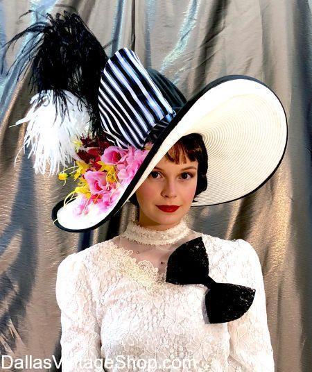 Audrey Hepburn Hats, Audrey Hepburn Costumes, Hollywood Movie Star Classic Costumes, My Fair Lady Audrey Hepburn Outfit, Hollywood Diva Costumes in stock at Dallas Vintaage Shop