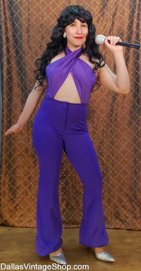 Get Selena Quintanilla Complete outfits, Selena Wigs, Selina Iconic Clothing and Fashion at Dallas Vintage Shop.