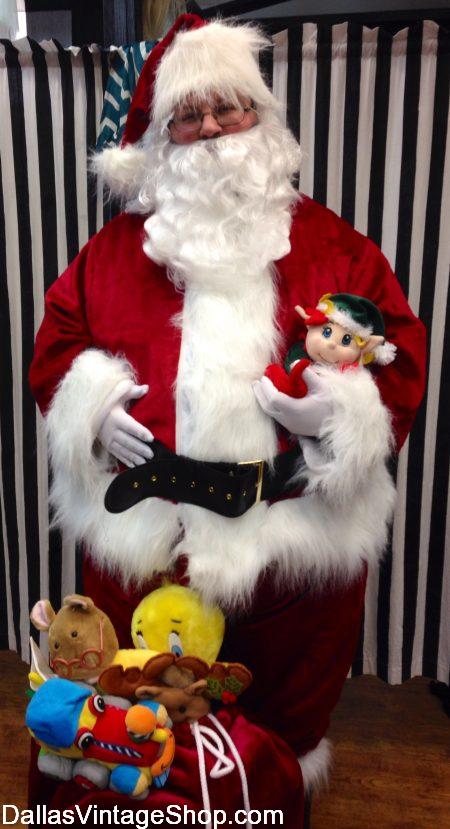 Deluxe Santa Suits, Deluxe Santa Clause Outfits & Best Quality Santa Suits from Dallas Vintage Shop.