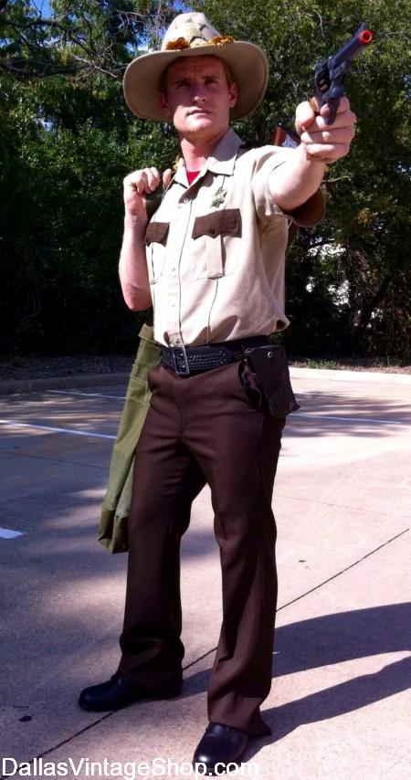 Adult US SHERIFF Marshall Deputy Police Walking Dead Fancy Dress Costume Men Cop 