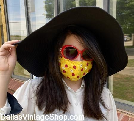 Designer Face Masks, Get Face Masks in many fabulous designs, Huge Selection stylish Face Masks at Dallas Vintage Shop.