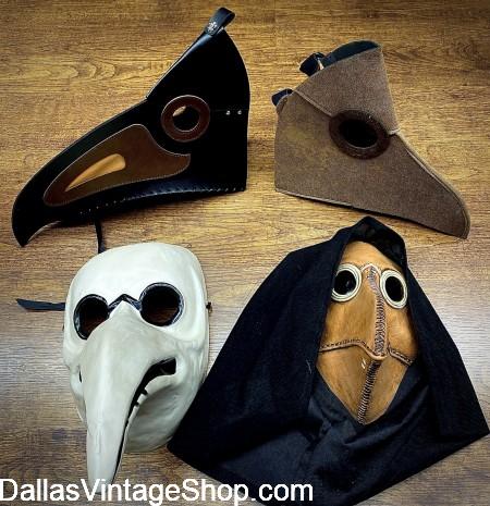 Plague Doctor Masks, Classic Plague Doctor Masks, Medieval Plague Doctor Masks, Plague Doctor Costumes & Accessories are at Dallas Vintage Shop.